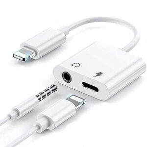 FX 2-in-1 Phone Audio Adapter for Phone 7/7plus, 8/8plus, XR - White