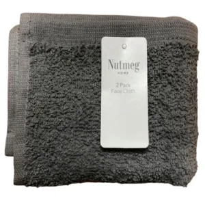 Nutmeg Home Mid Grey Face Cloths